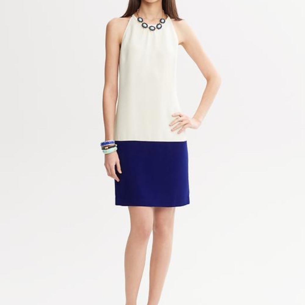 Banana Republic Color Block Halter Dress